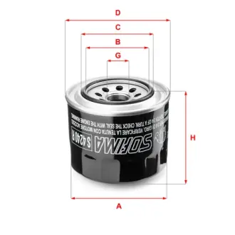 Фильтр масляный, накручиваемый. Фільтр масляний, накручуваний. Oil filter, Spin-On SOFIMA S4240R