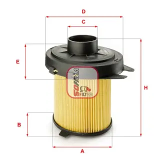 Фільтр повітряний Peugeot 405/309/205 1.0-1.6 i 85-93/Citroen AX/BX/C15/Saxo 1.0-1.6 i 83-97 SOFIMA S 4580 A