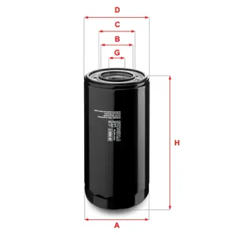 Oil filter, Spin-On. Фильтр масляный, накручиваемый SOFIMA S5003DR