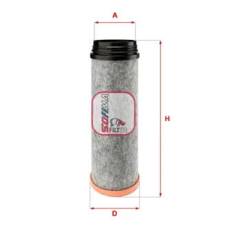 Air filter, by-pass. Фильтр воздушный, запасный SOFIMA S7616A