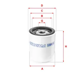 Fuel filter, Spin-On. Фильтр топливный, накручиваемый. Фільтр паливний, накручуваний SOFIMA S8340NR