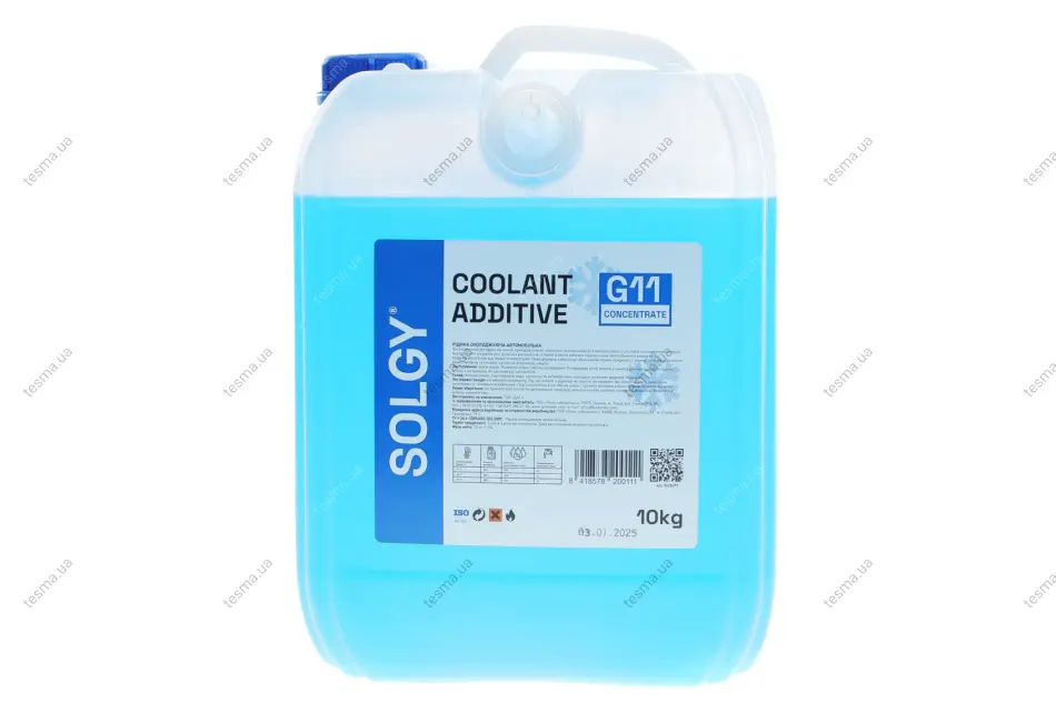 Антифриз (синій) G11 (концентрат) (10kg) SOLGY 503011 (фото 1)