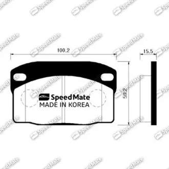 Колодки тормозные дисковые SPEEDMATE SMBPG002