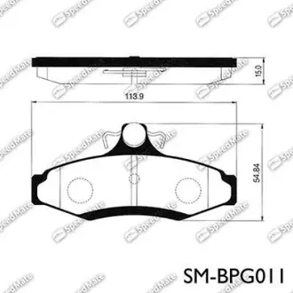 Колодки тормозные дисковые SPEEDMATE SMBPG011