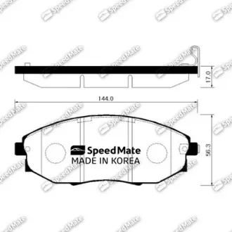Колодки тормозные дисковые SPEEDMATE SMBPG016