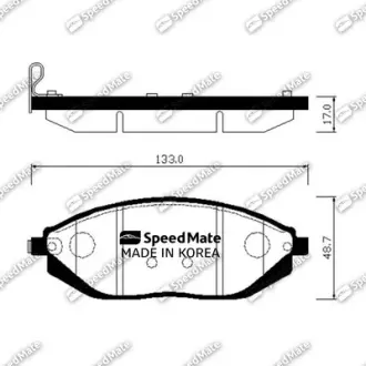 Колодки тормозные дисковые SPEEDMATE SMBPG023