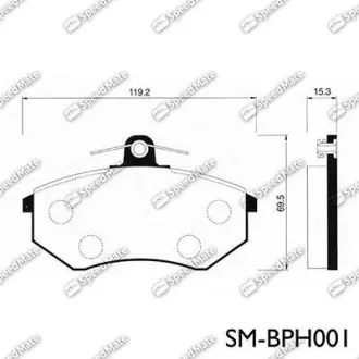 Колодки тормозные дисковые SPEEDMATE SMBPH001