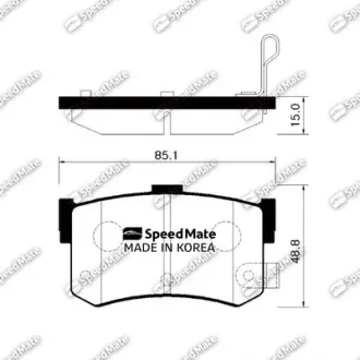 Колодки тормозные дисковые SPEEDMATE SMBPH012