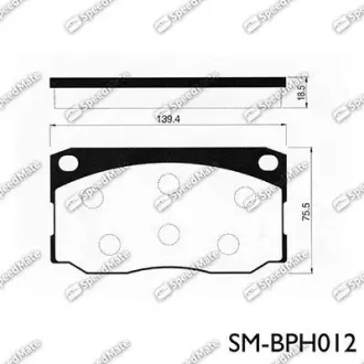 Колодки тормозные дисковые SPEEDMATE SMBPH013