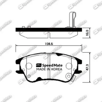 Колодки тормозные дисковые SPEEDMATE SMBPH024