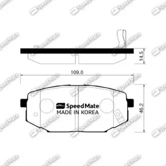 Колодки тормозные дисковые SPEEDMATE SMBPH033