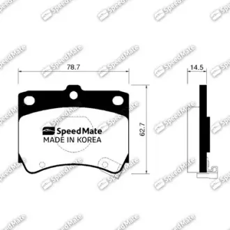 Колодки тормозные дисковые SPEEDMATE SMBPK002