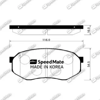 Колодки тормозные дисковые SPEEDMATE SMBPK005