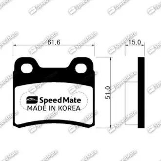 Колодки тормозные дисковые SPEEDMATE SMBPK008