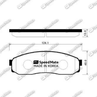 Колодки тормозные дисковые SPEEDMATE SMBPK014