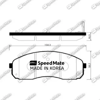 Колодки тормозные дисковые SPEEDMATE SMBPK030