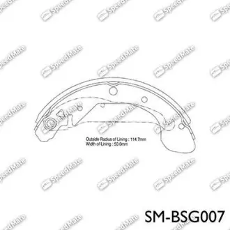 Колодки тормозные барабанные SPEEDMATE SMBSG007