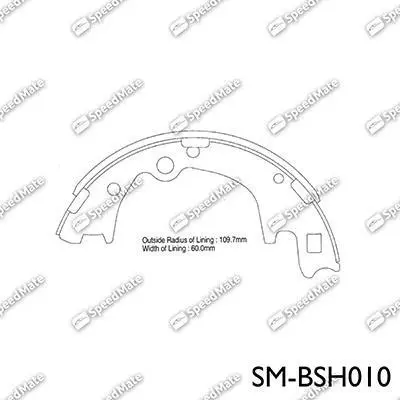 Колодки тормозные барабанные SPEEDMATE SMBSH010 (фото 1)
