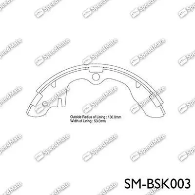 Колодки тормозные барабанные SPEEDMATE SMBSK003 (фото 1)