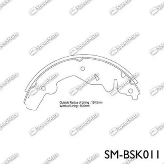 Колодки тормозные барабанные SPEEDMATE SMBSK011