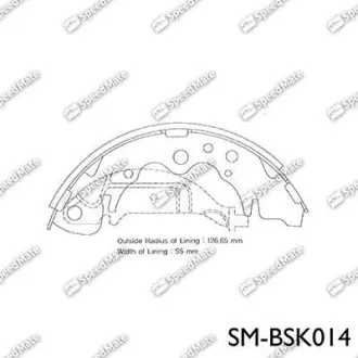 Колодки тормозные барабанные SPEEDMATE SMBSK014