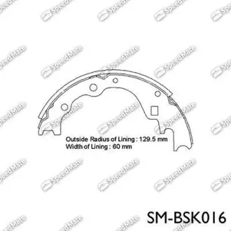Колодки тормозные барабанные SPEEDMATE SMBSK016