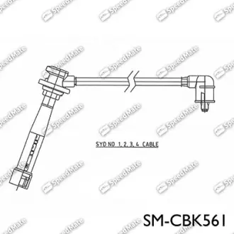 Провод высоковольтный компл. SPEEDMATE SMCBK561