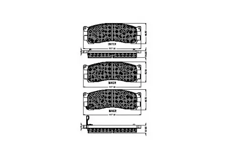 Комплект тормозных колодок, дисковый тормоз SPIDAN 32050