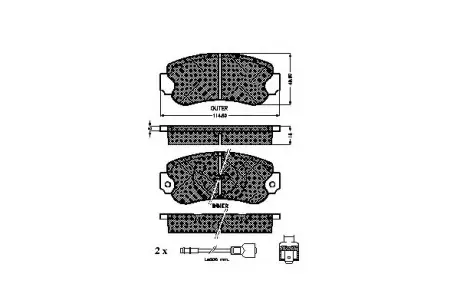 Комплект тормозных колодок, дисковый тормоз SPIDAN 32144