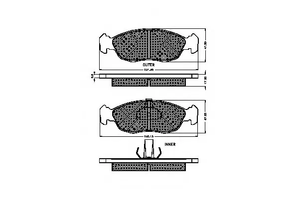 Комплект тормозных колодок, дисковый тормоз SPIDAN 32249 (фото 1)