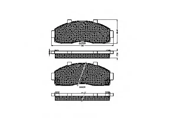 Комплект тормозных колодок, дисковый тормоз SPIDAN 32296 (фото 1)