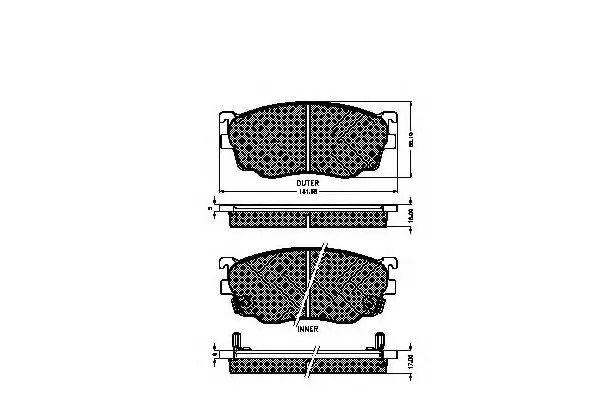 Комплект тормозных колодок, дисковый тормоз SPIDAN 32754 (фото 1)