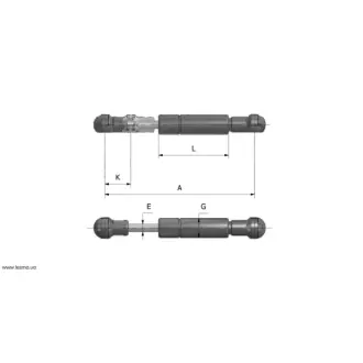Gas Spring, bonnet. Газовая пружина, капот STABILUS 6567NK