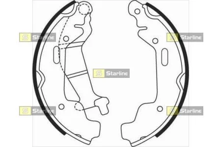 Гальмівні колодки барабанні STARLINE BC08110