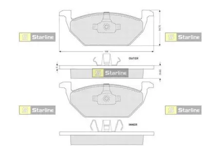 Гальмівні колодки дискові STARLINE BDS004S