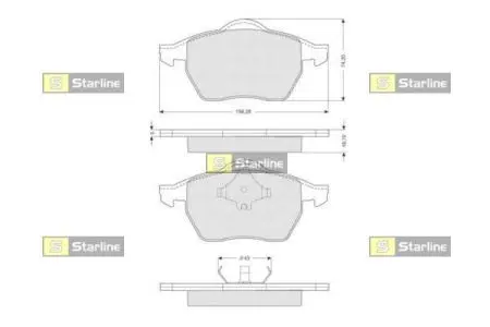Гальмівні колодки дискові STARLINE BD S007S