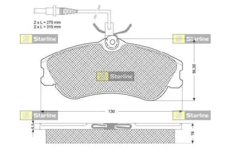 Гальмівні колодки дискові STARLINE BDS035