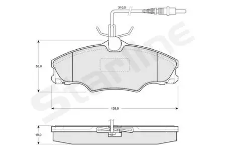 Гальмівні колодки дискові STARLINE BD S128