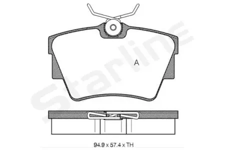 Гальмівні колодки дискові STARLINE BD S136