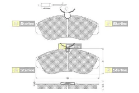 Гальмівні колодки дискові STARLINE BD S143