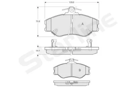 Гальмівні колодки дискові STARLINE BDS171