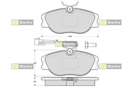 Комплект тормозных колодок, дисковый тормоз STARLINE BDS279