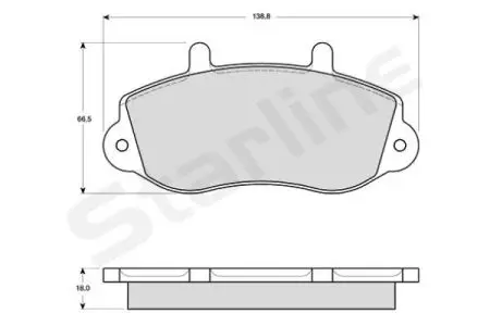 Гальмівні колодки дискові STARLINE BD S315