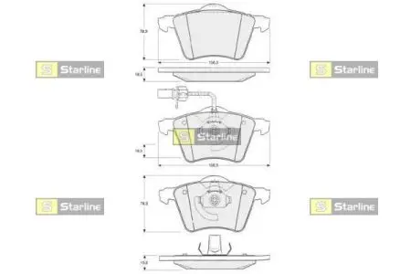Гальмівні колодки дискові STARLINE BDS354