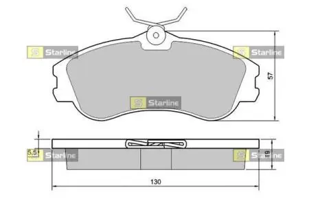 Гальмівні колодки дискові STARLINE BDS374