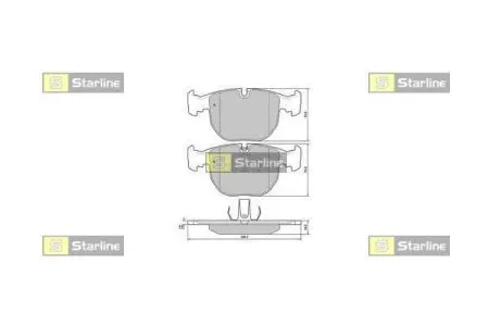 Гальмівні колодки дискові STARLINE BDS384