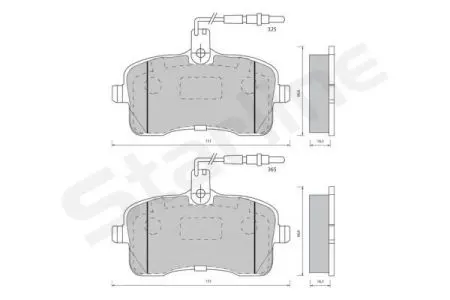 Гальмівні колодки дискові STARLINE BD S404