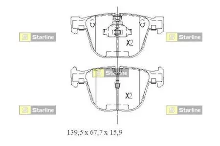 Гальмівні колодки дискові STARLINE BDS439