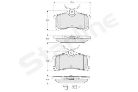 Гальмівні колодки дискові STARLINE BD S454