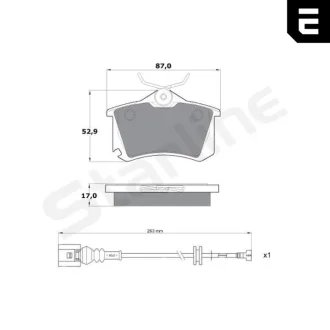 Гальмівні колодки дискові STARLINE BDS598
